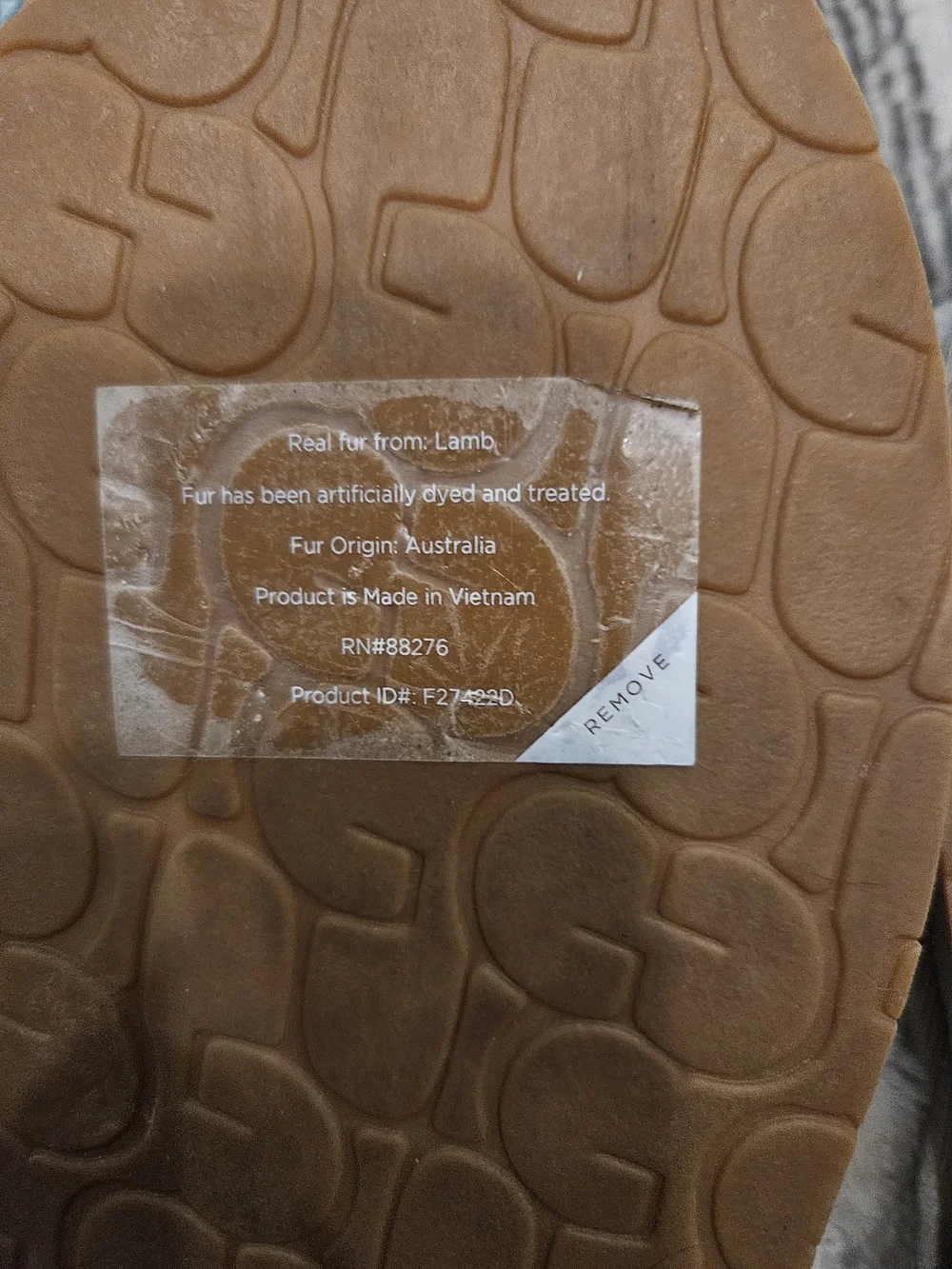 UGG Fuzzie Lamb Slides in Light Gray - Size 9 - Picture 6 of 6